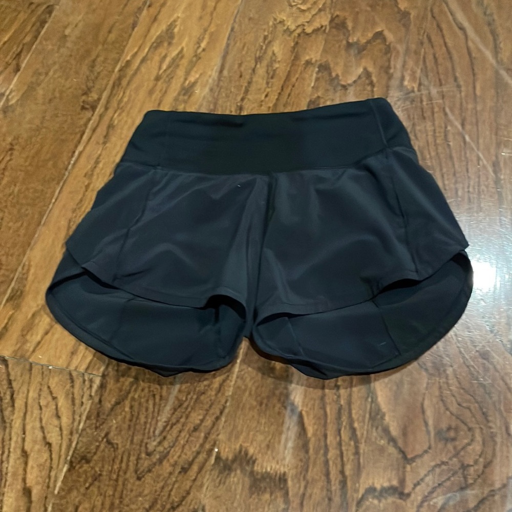 Lululemon speed up shorts size 0 tall in black